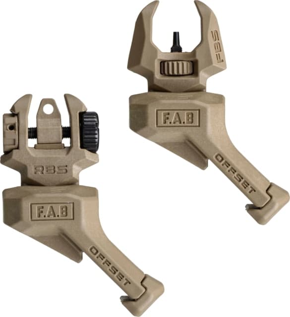 FAB Defense Top Mounted Deployable Front and Rear Sight for Right Hand Flat Dark Earth fx-frbsost