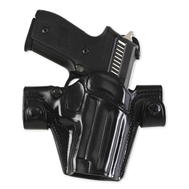 Galco Side Snap Scabbard Belt Leather Holster -Gen 2 Black Sig-Sauer P229 W/Rail Right