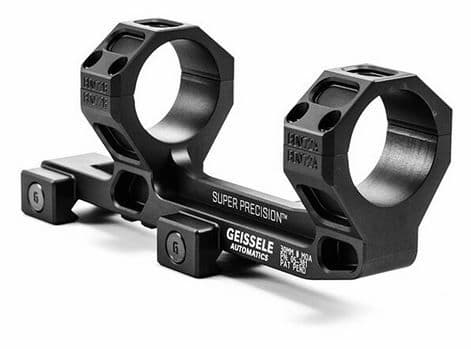 Geissele Geissele AR-15/M4 Super Precision Scope Mount 30 mm Tube 0 MOA Extended Type 3 Anodized Black