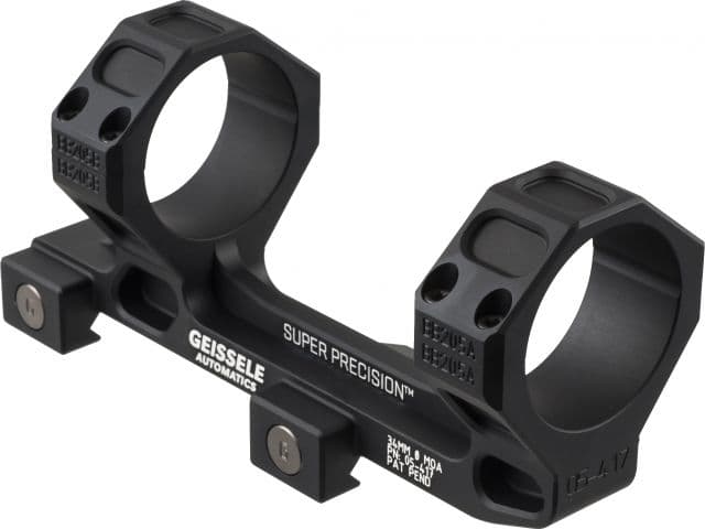 Geissele Geissele AR-15/M4 Super Precision Scope Mount 34 mm Tube 0 MOA Standard Type 3 Anodized Black