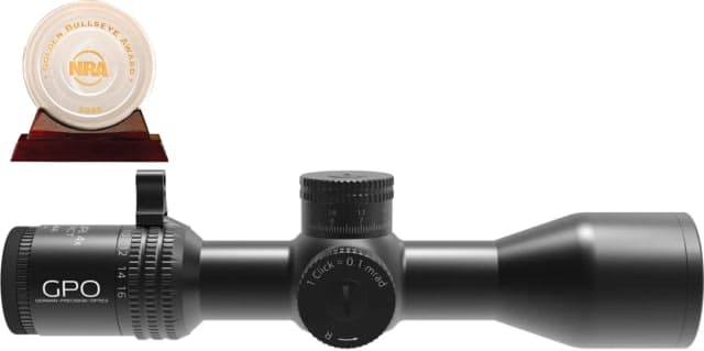 German Precision Optics OPMOD CENTURI SuperCompact 4-16x44mm 30mm Tube Rifle Scope FFP Mil-base PLRi Reticle Black RCX450 OP