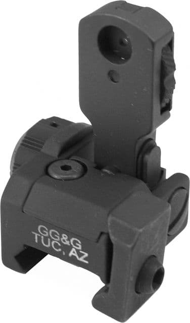 GG&G MAD Top Mounted Deployable Rear Sight Black