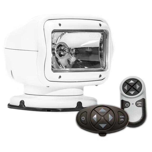 GoLight Radioray GT Series Halogen Permanent Mount Searchlight w/ Wireless Dash Mount Remotes White