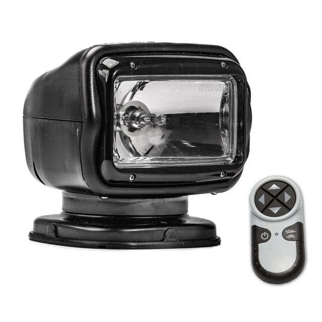 GoLight Radioray GT Series Halogen Permanent Mount Searchlight w/ Wireless Handheld Remote Black