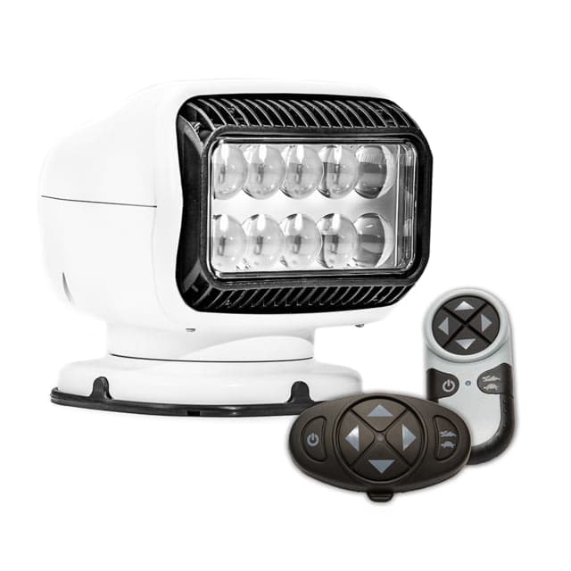 GoLight Radioray GT Series LED Permanent Mount Searchlight w/ Wireless Dash Mount Remotes White