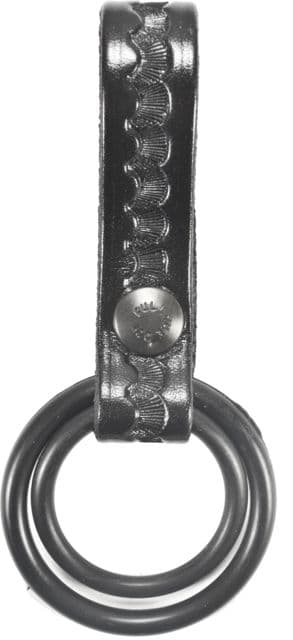 Gould & Goodrich Double Ring Flashlight Holder Black Weave C or D Cell