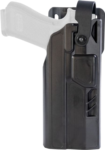 Gould & Goodrich TELR Light Bearing OWB OWB Belt Holster Glock 23 Gen 5 Security Hood 4 Point Belt Loop Optic Capable Right Hand Black