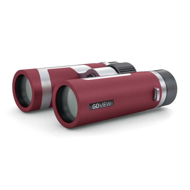 GoView ZOOMR 10x34mm Roof Prism Binoculars Ruby Red