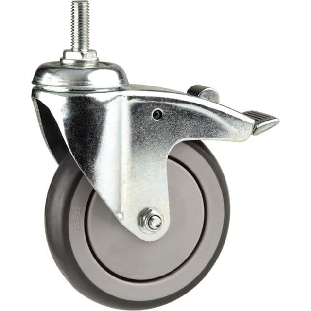 Grizzly Industrial 5in. Post Mount Swivel Caster With Brake