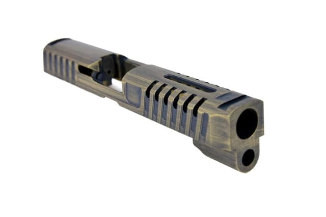 Gun Cuts Annihilator for Sig Sauer P320 Full Size/ M17 No Optic Cut Battleworn Gold