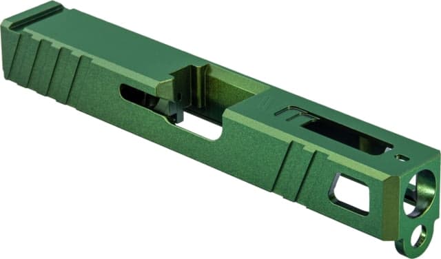 Gun Cuts Apprentice Slide for Glock 19 No Optic Cut Radioactive Green