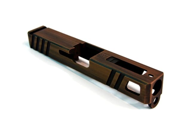 Gun Cuts Apprentice Slide for Glock 19 Optic Cut Battleworn Copper