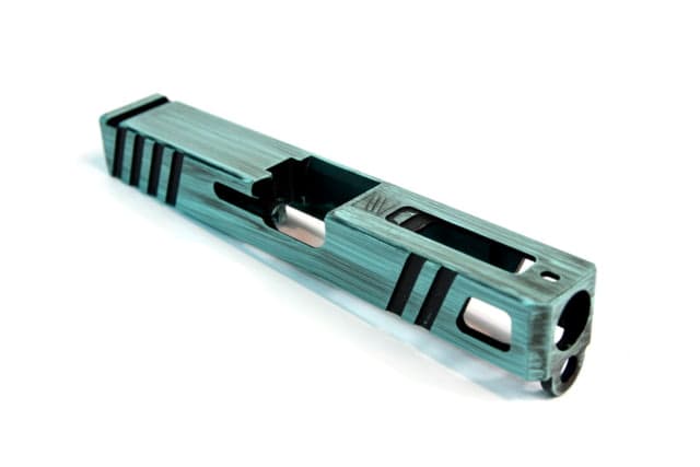 Gun Cuts Apprentice Slide for Glock 19 Optic Cut Battleworn Robbins Egg Blue
