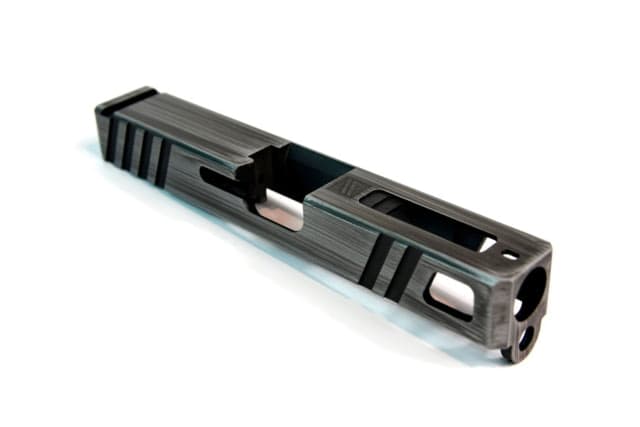 Gun Cuts Apprentice Slide for Glock 19 Optic Cut Battleworn Silver
