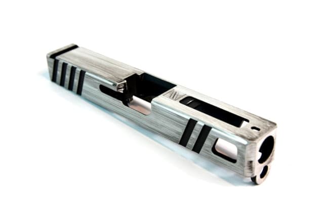 Gun Cuts Apprentice Slide for Glock 19 Optic Cut Battleworn White