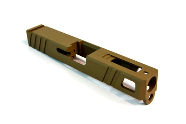 Gun Cuts Apprentice Slide for Glock 19 Optic Cut Coyote Tan