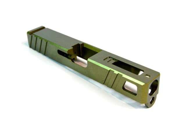 Gun Cuts Apprentice Slide for Glock 19 Optic Cut Leprechaun Gold