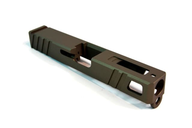 Gun Cuts Apprentice Slide for Glock 19 Optic Cut Smoked Bronze