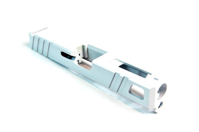 Gun Cuts Apprentice Slide for Glock 19 Optic Cut Stormtooper White
