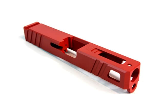 Gun Cuts Apprentice Slide for Glock 19 Optic Cut USMC Red