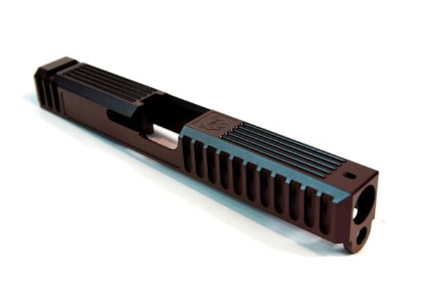 Gun Cuts Bulldog Slide for Glock 17 No Optic Cut Black Cherry Bomb