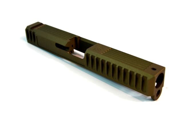 Gun Cuts Bulldog Slide for Glock 17 No Optic Cut Burnt Bronze