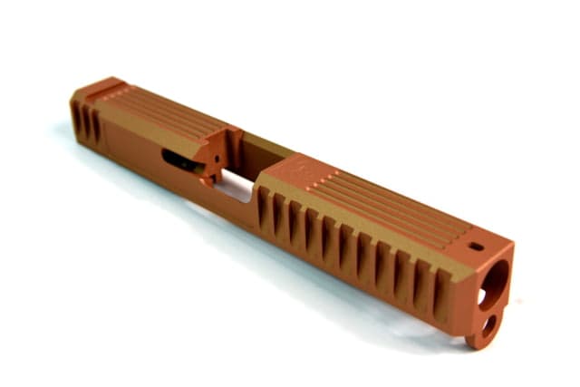 Gun Cuts Bulldog Slide for Glock 17 No Optic Cut Copper