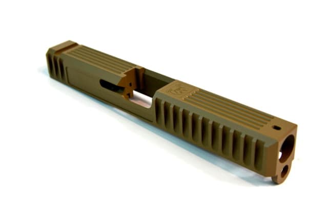 Gun Cuts Bulldog Slide for Glock 17 No Optic Cut Coyote Tan