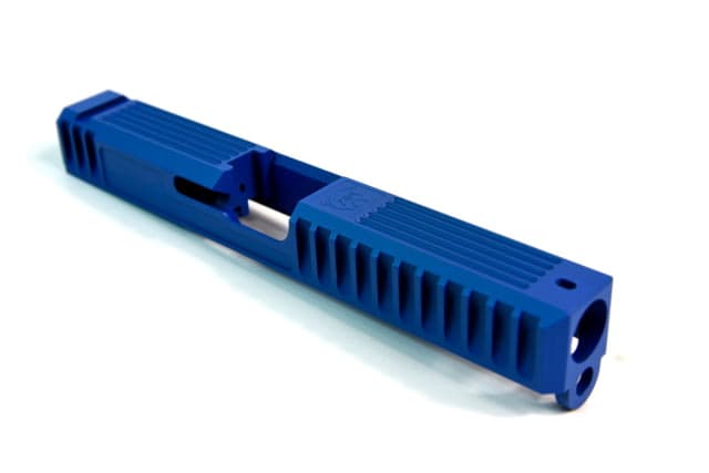 Gun Cuts Bulldog Slide for Glock 17 No Optic Cut NRA Blue