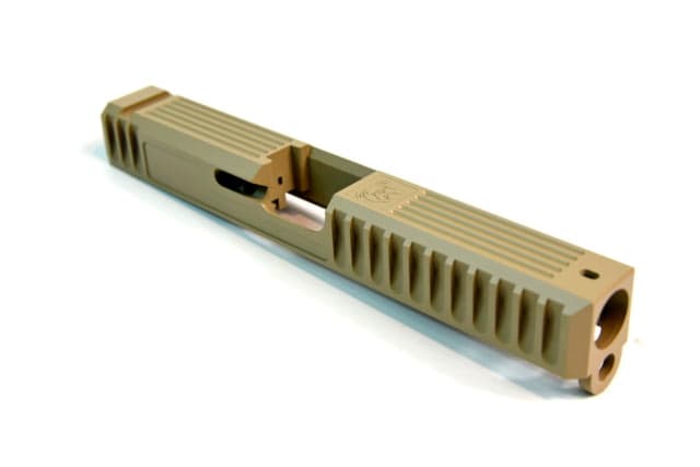 Gun Cuts Bulldog Slide for Glock 17 Optic Cut Desert Sand