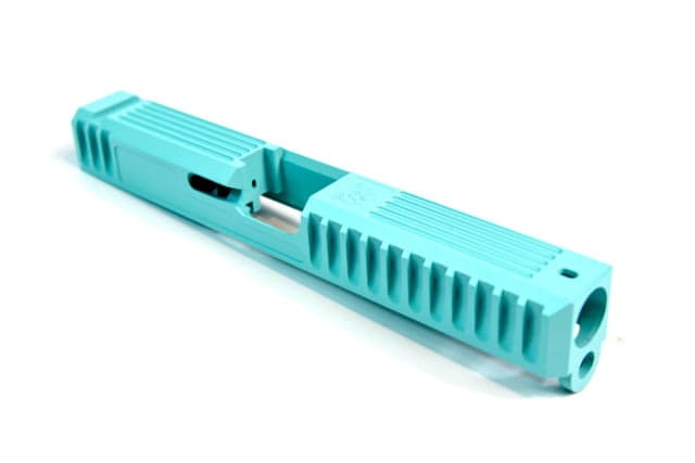 Gun Cuts Bulldog Slide for Glock 17 Optic Cut Robbins Egg Blue