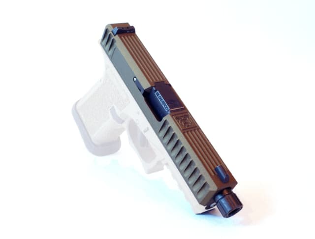 Gun Cuts Bulldog Slide for Glock 19 No Optic Cut Burnt Bronze