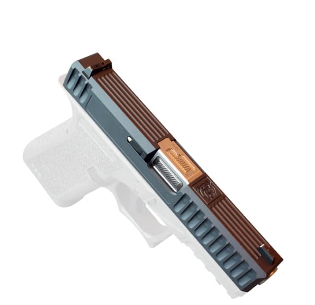 Gun Cuts Bulldog Slide for Glock 19 No Optic Cut Sniper Gray