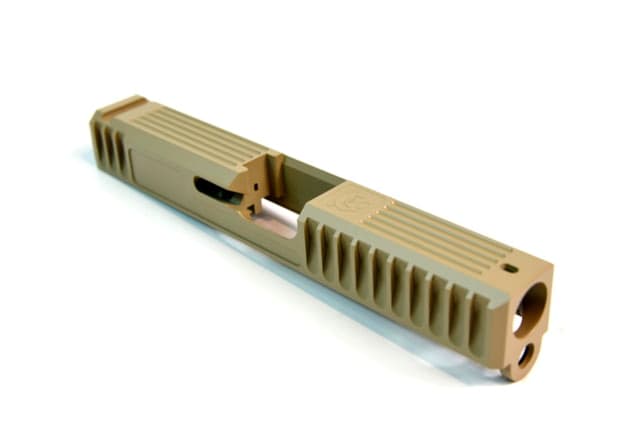 Gun Cuts Bulldog Slide for Glock 19 No Optic Cut Desert Sand
