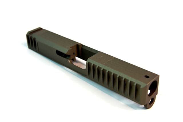 Gun Cuts Bulldog Slide for Glock 19 No Optic Cut Smoked Bronze