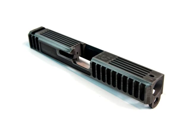 Gun Cuts Bulldog Slide for Glock 19 Optic Cut Battleworn Silver