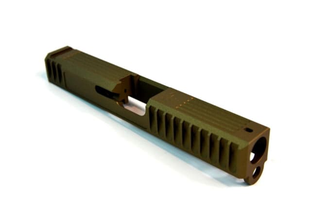 Gun Cuts Bulldog Slide for Glock 19 Optic Cut Burnt Bronze