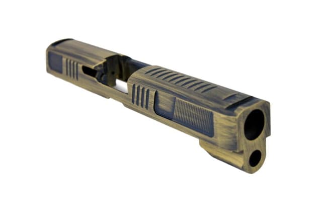 Gun Cuts Counter Strike for Sig Sauer P320 Full Size/M17 Optic Cut Battleworn Gold