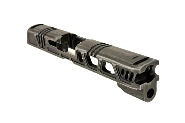 Gun Cuts Cyberpunk for Sig Sauer P320 Full Size/M17 No Optic Cut Battleworn Silver