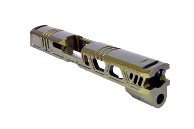 Gun Cuts Cyberpunk for Sig Sauer P320 Full Size/M17 Optic Cut Leprechaun Gold