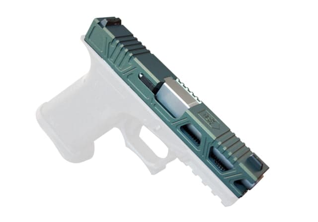 Gun Cuts Cyberpunk Slide for Glock 19 No Optic Cut Northern Lights