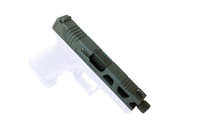Gun Cuts Cyberpunk Slide for Glock 19 No Optic Cut Sniper Gray