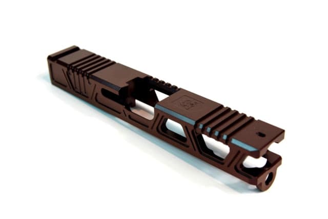 Gun Cuts Cyberpunk Slide for Glock 19 No Optic Cut Black Cherry Bomb