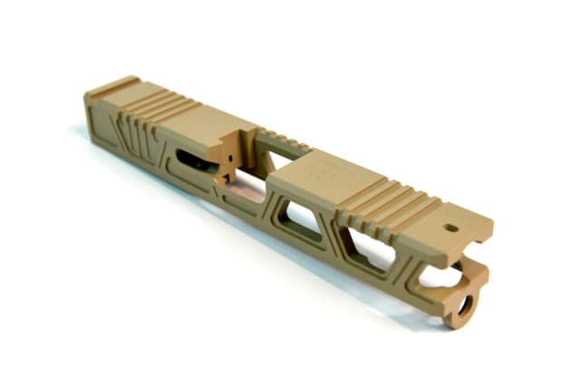 Gun Cuts Cyberpunk Slide for Glock 19 No Optic Cut Desert Sand