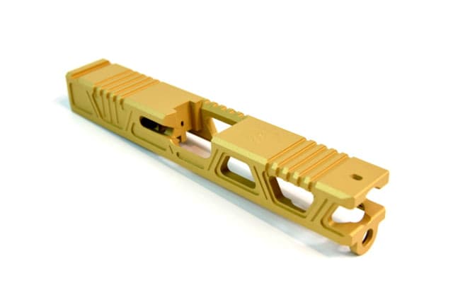 Gun Cuts Cyberpunk Slide for Glock 19 No Optic Cut Gold