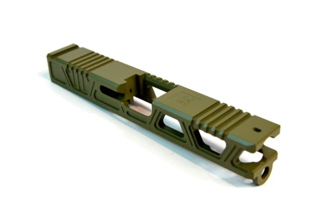 Gun Cuts Cyberpunk Slide for Glock 19 No Optic Cut Noveske Bazooka Green