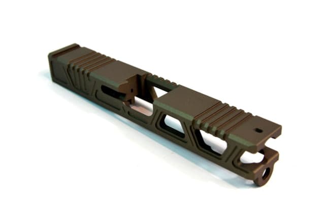 Gun Cuts Cyberpunk Slide for Glock 19 No Optic Cut Smoked Bronze