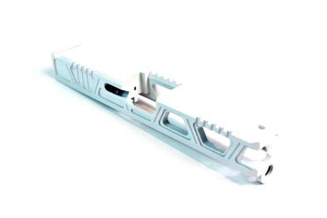 Gun Cuts Cyberpunk Slide for Glock 19 No Optic Cut Stormtooper White