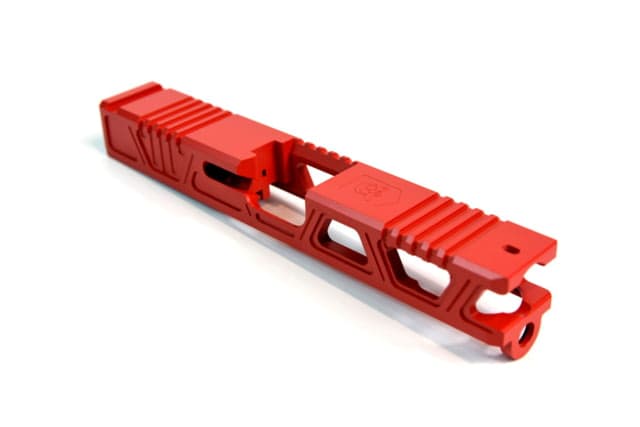 Gun Cuts Cyberpunk Slide for Glock 19 No Optic Cut USMC Red