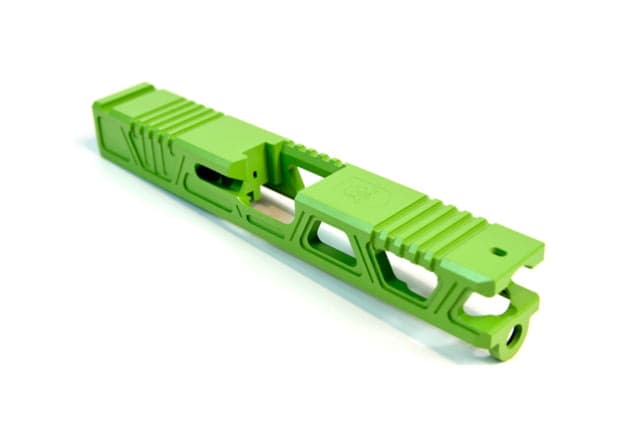 Gun Cuts Cyberpunk Slide for Glock 19 No Optic Cut Zombie Green